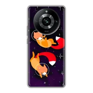 Чехол с принтом «Лисички космонавты» для Realme 11 Pro