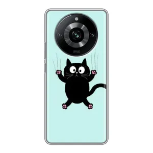 Чехол с принтом «Падающий кот» для Realme 11 Pro