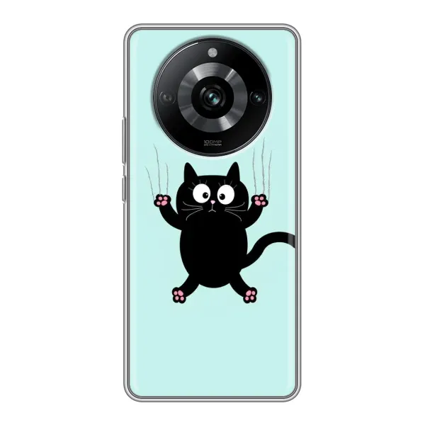 Чехол с принтом «Падающий кот» для Realme 11 Pro