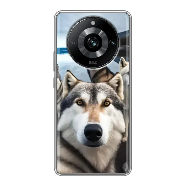 Чехол с принтом «Селфи ХАски» для Realme 11 Pro Чехол с принтом «Селфи ХАски» для Realme 11 Pro