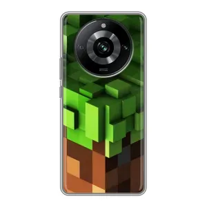 Чохол Майнкрафт на Realme 11 Pro (AlphaPrint) Minecraft (текстура Майнкрафт)