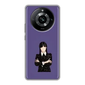 Чохли Венсдей на Realme 11 Pro Уенсдей (AlphaPrint) (Венздей у чорному)