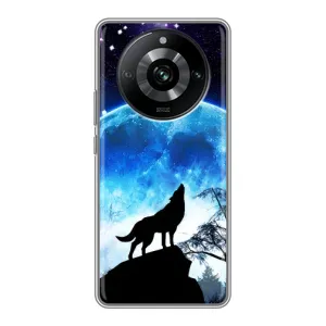 Чехол с принтом «Волк на луну» для Realme 11 Pro