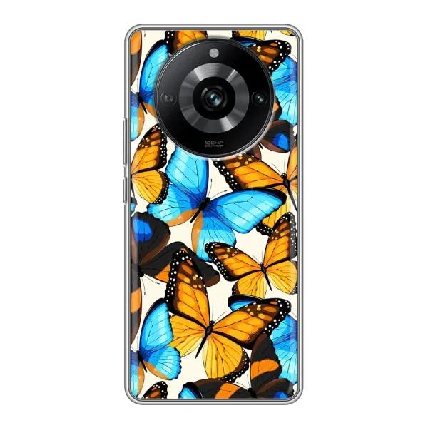 Чохол з принтом «Яскраві метелики» для Realme 11 Pro