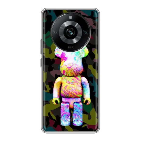 Чохол з принтом «Яскравий Bearbrick» для Realme 11 Pro Чохол з принтом «Яскравий Bearbrick» для Realme 11 Pro