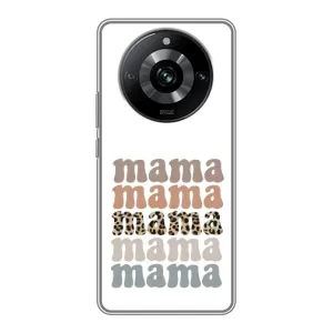 Чохол з принтом «Текстовий колаж мама» для Realme 11