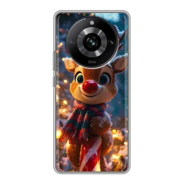 Чехол с принтом «Олень с шарфом» для Realme 11