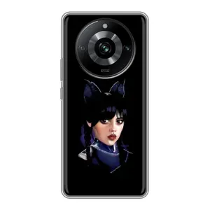 Чохли Венсдей на Realme 11 Уенсдей (AlphaPrint) (серйозна Венздей)