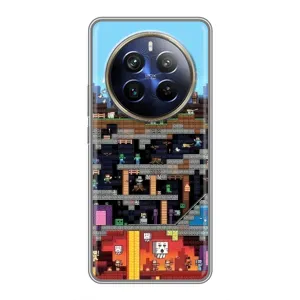 Чехол Майнкрафт на Realme 12 Plus (AlphaPrint) Minecraft (фон Minecraft)