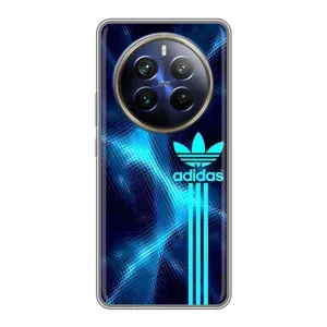 Чехлы Адидас для Realme 12 Plus (AlphaPrint) (Синий Адидас)