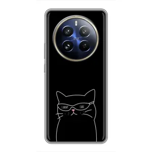 Чохол з принтом «Байдужий кіт» для Realme 12 Pro Plus