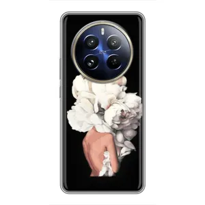 Чехлы (ART) Цветы на Realme 12 Pro Plus (VPrint) (Білі квіти)