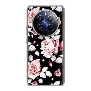 Чохли з квітами для Realme 12 Pro Plus (VPrint) (Квіти на чорному)