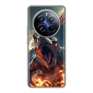 Чохол з картинкою 'Хижаки' для Realme 12 Pro Plus (Вогняний динозавр)