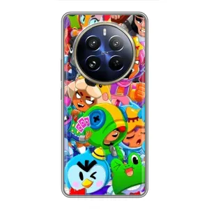 Чехол с принтом «герои Бравл Старс» для Realme 12 Pro Plus