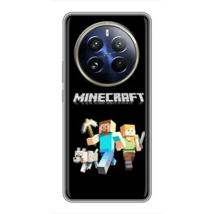 Чохол Майнкрафт на Realme 12 Pro Plus (AlphaPrint) Minecraft (герої Minecraft)