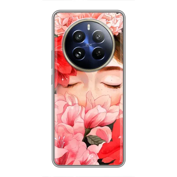 Чехол с принтом «Глаза в цветах» для Realme 12 Pro Plus