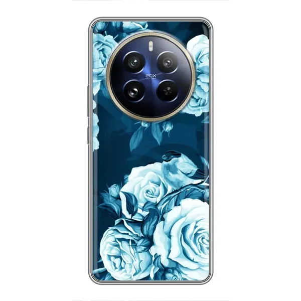 Чехол с принтом «Голубые Бутоны» для Realme 12 Pro Plus