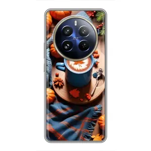 Чехол с принтом «Кофе и тыковки» для Realme 12 Pro Plus