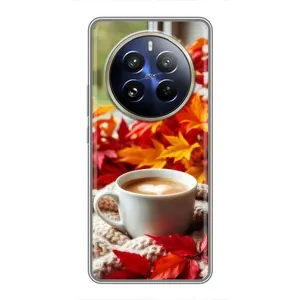 Чехол с уникальным дизайном «Осень с кофе» для Realme 12 Pro Plus