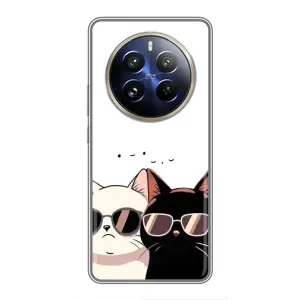 Чехол с рисунком кот на Realme 12 Pro Plus