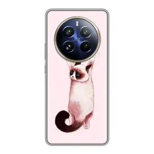 Чехол с принтом «Котик падает» для Realme 12 Pro Plus