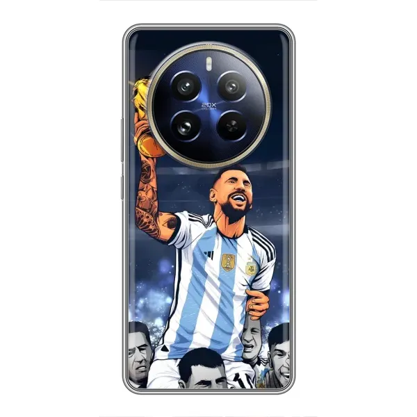 Чехол с принтом «Месси с кубком» для Realme 12 Pro Plus