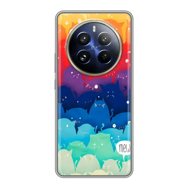 Чехол с принтом «Mew» для Realme 12 Pro Plus