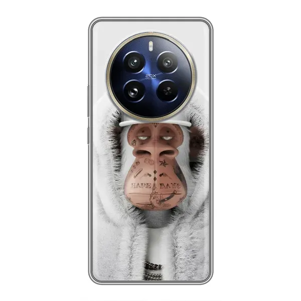 Чехол с принтом «обезьяна NFT в тату» для Realme 12 Pro Plus
