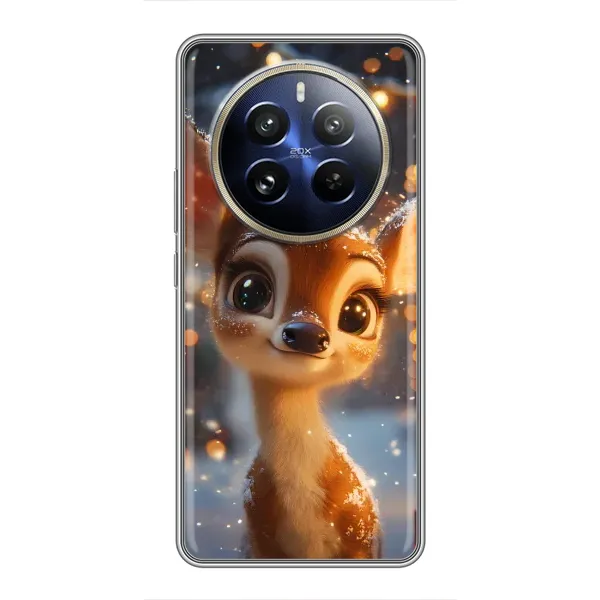 Чохол з принтом «Оленятко серед гірлянд» для Realme 12 Pro Plus Чохол з принтом «Оленятко серед гірлянд» для Realme 12 Pro Plus