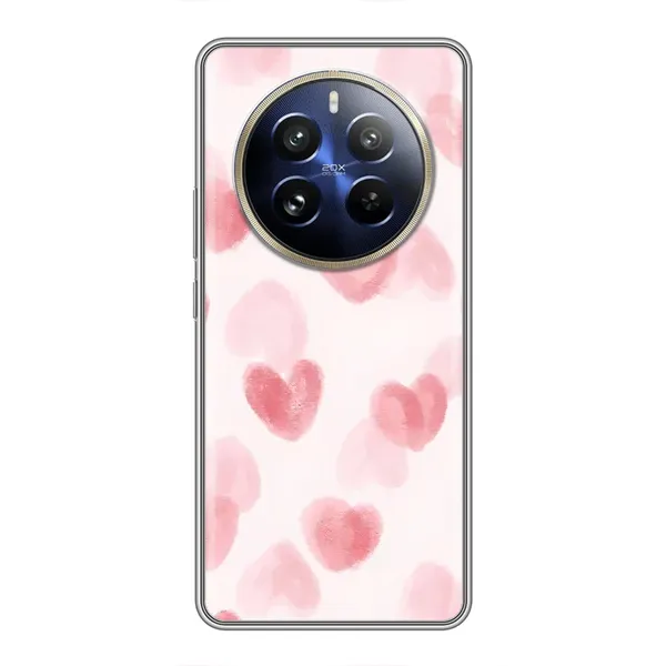 Чехол с принтом «Розовые сердечки» для Realme 12 Pro Plus Чехол с принтом «Розовые сердечки» для Realme 12 Pro Plus