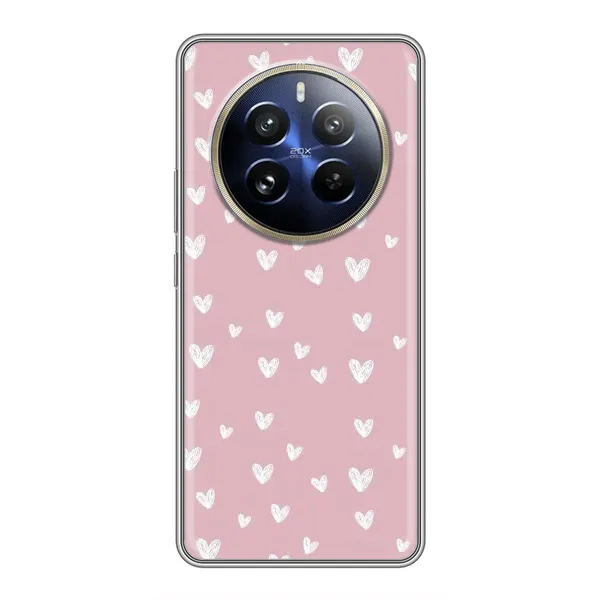 Чехол с принтом «Сердечки на розовом» для Realme 12 Pro Plus Чехол с принтом «Сердечки на розовом» для Realme 12 Pro Plus