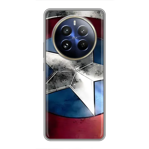 Чохол з принтом «Щит Капітана Америки» для Realme 12 Pro Plus Чохол з принтом «Щит Капітана Америки» для Realme 12 Pro Plus