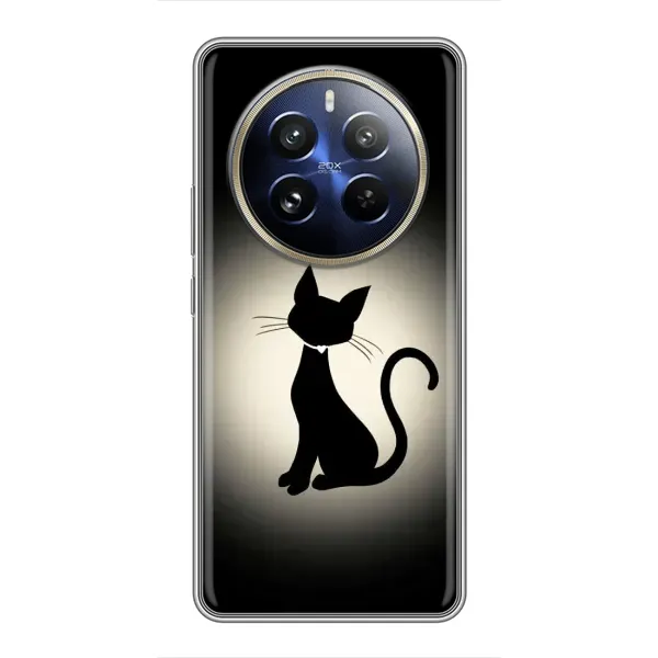 Чохол з принтом «Силует котика» для Realme 12 Pro Plus Чохол з принтом «Силует котика» для Realme 12 Pro Plus