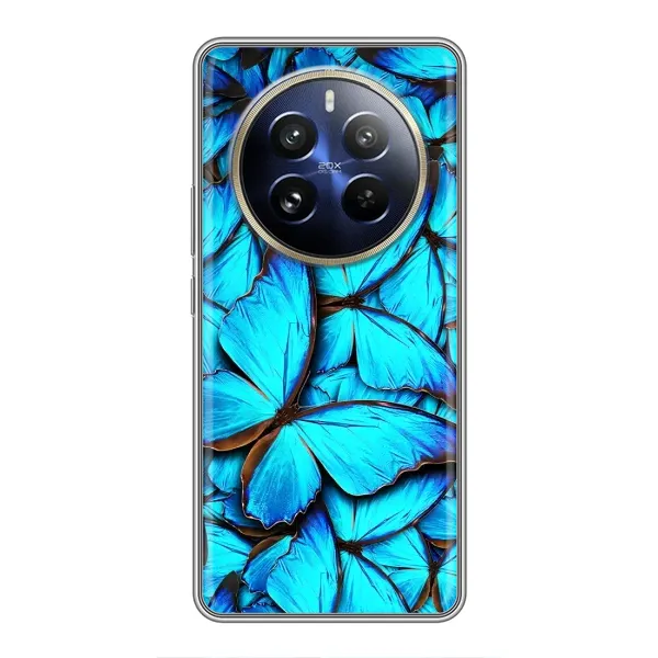 Чехол с принтом «Синие бабочки» для Realme 12 Pro Plus Чехол с принтом «Синие бабочки» для Realme 12 Pro Plus