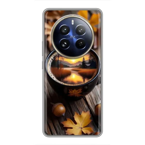 Чехол с принтом «Темный кофе» для Realme 12 Pro Plus