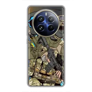 Чехлы с картинкой ЗСУ для Realme 12 Pro Plus (AlphaPrint) (Воїн ЗСУ)