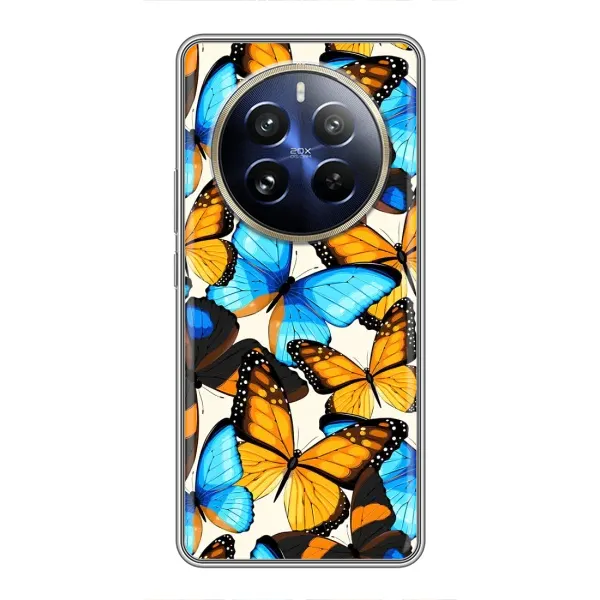 Чехол с принтом «Яркие бабочки» для Realme 12 Pro Plus Чехол с принтом «Яркие бабочки» для Realme 12 Pro Plus