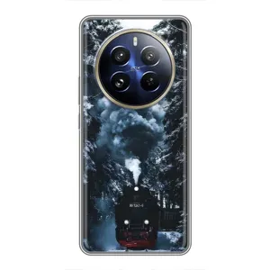 Новорічні, Святкові Чохли для Realme 12 Pro Plus - 2024 год (Зимовий потяг)