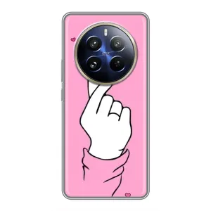 Чохол з принтом для Realme 12 Pro Plus (AlphaPrint - Знак сердечка)