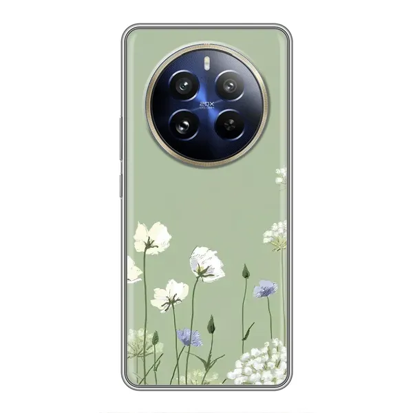 Чохол з принтом «Квіти на зеленому» для Realme 12 Pro