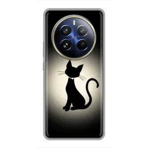 Чохол з принтом «Силует котика» для Realme 12 Pro
