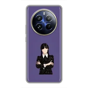 Чохли Венсдей на Realme 12 Pro Уенсдей (AlphaPrint) (Венздей у чорному)