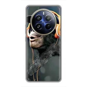 Чохол з Мавпами Realme 12 Pro - (AlphaPrint) (В навушниках)