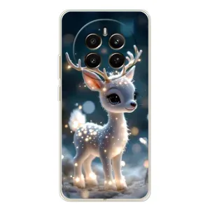 Яркий чехол для RealMe 12 с Зимними Оленятами