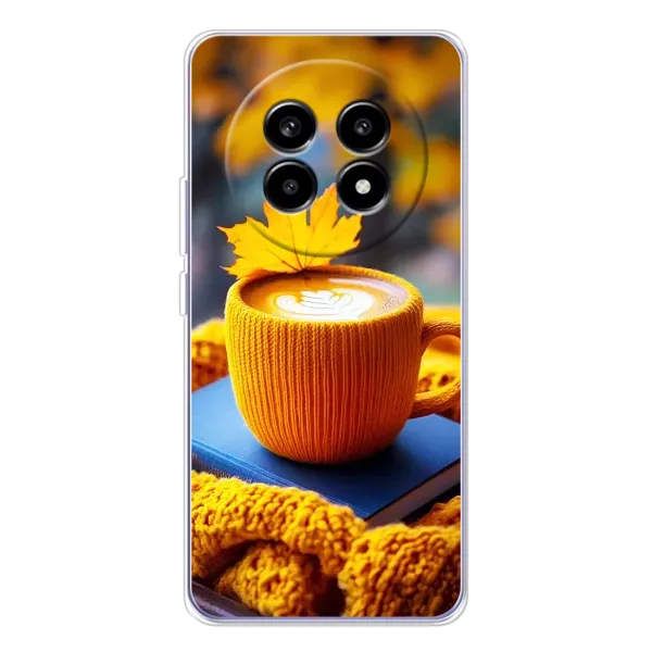 Чехол с принтом «Кофе на желтом пледе» для Realme 13 Pro Plus