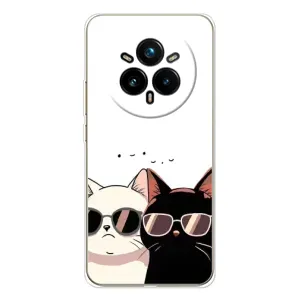 Чехол с рисунком кот на Realme 14 Pro 5G (Коты в очках)