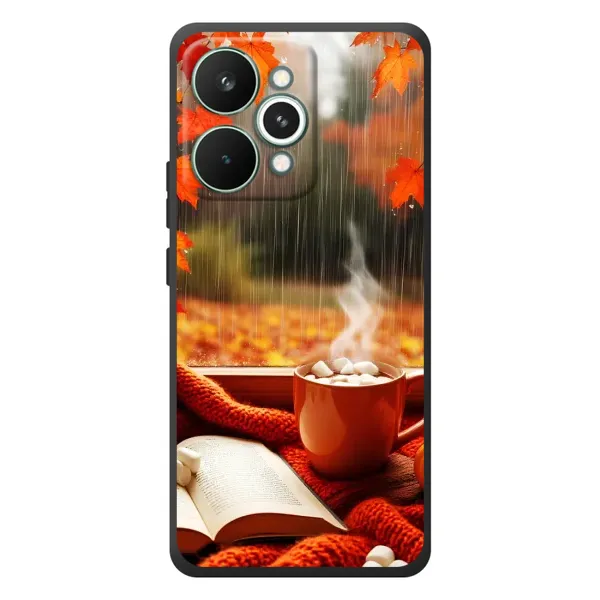 Чехол с принтом «Кофе и дождь» для Realme 15 Pro