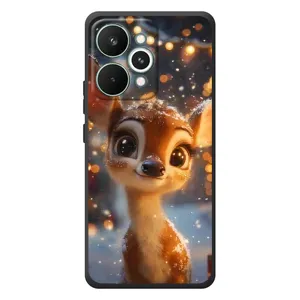 Яркий чехол для RealMe 15 Pro с Зимними Оленятами