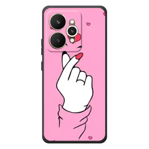 Чехол с принтом для Realme 15 (AlphaPrint - Знак сердечка)